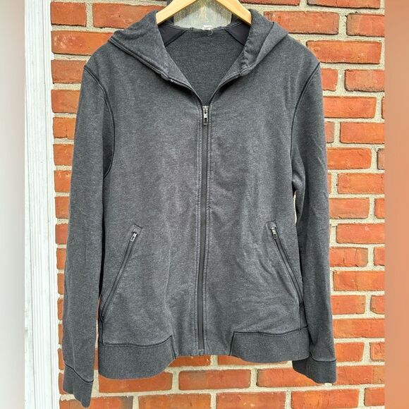 Lululemon Mens Gray Cross Cut Hoodie - Picture 3 of 8
